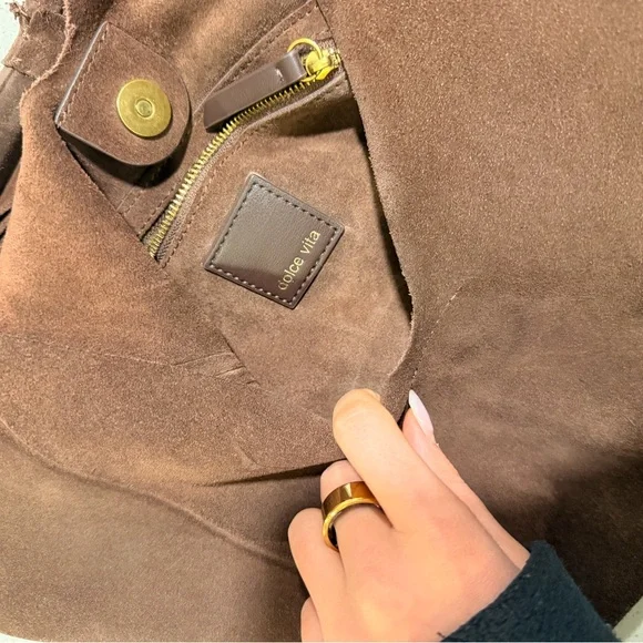 Dolce Vita Marie Chocolate Suede Tote - Picture 8 of 9